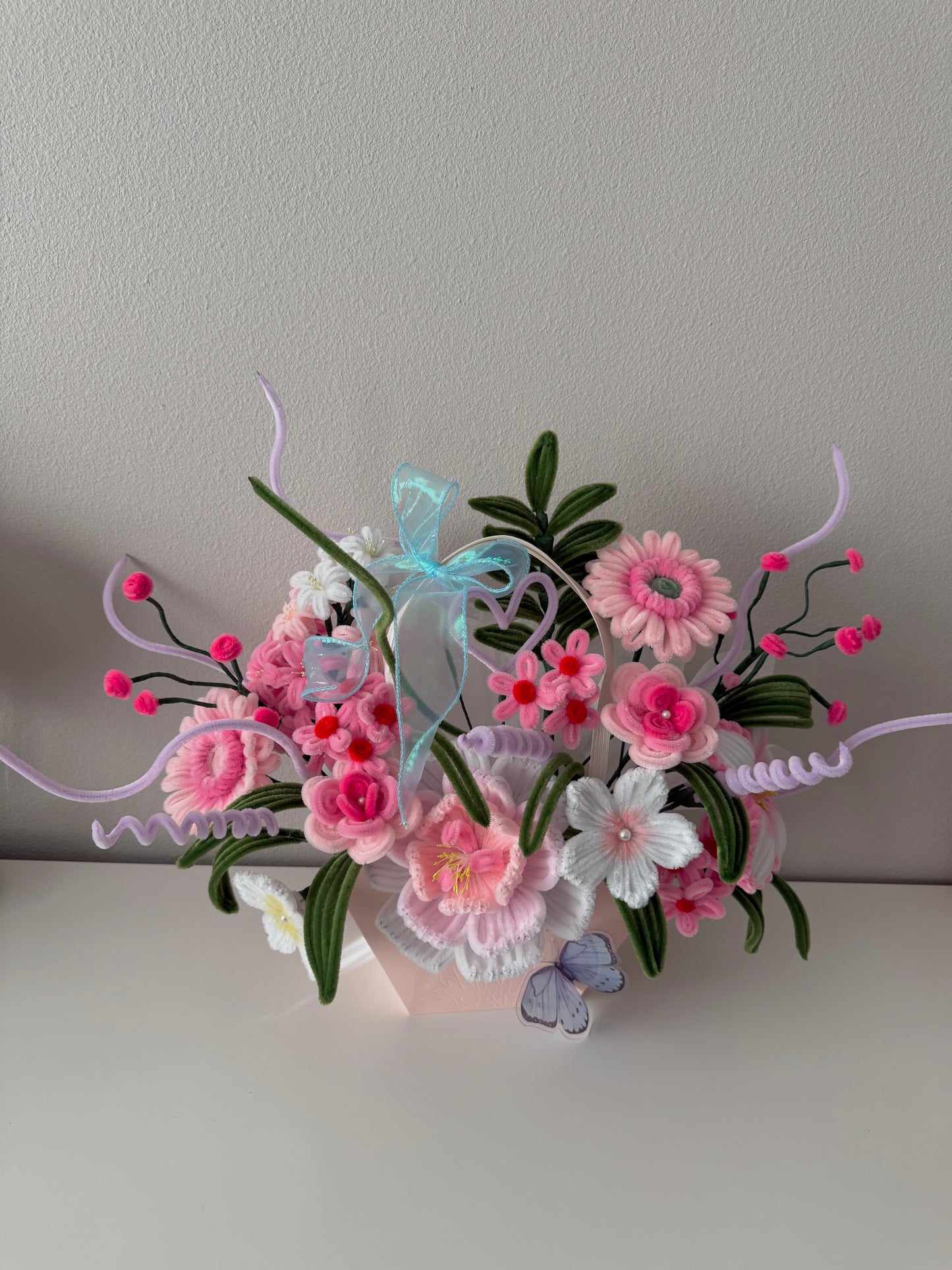 Pink Flower Basket