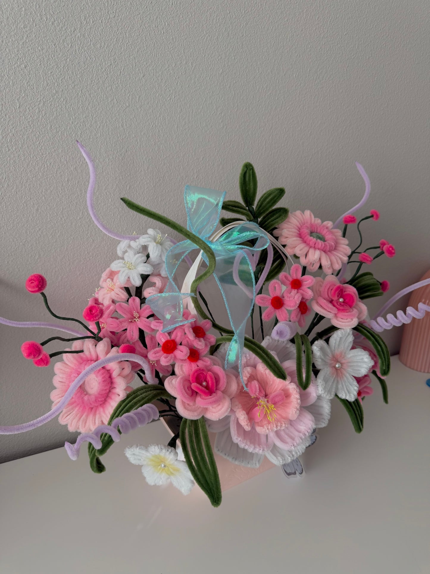 Pink Flower Basket