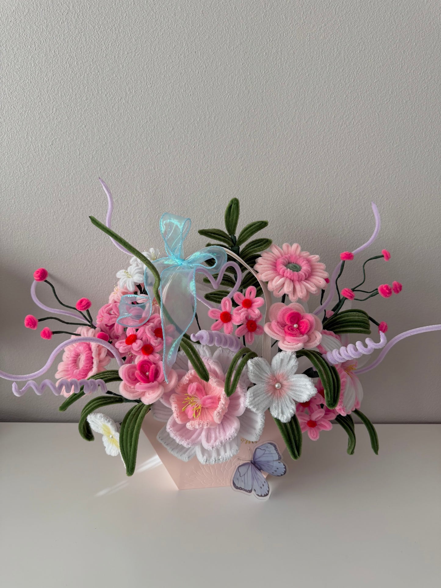 Pink Flower Basket