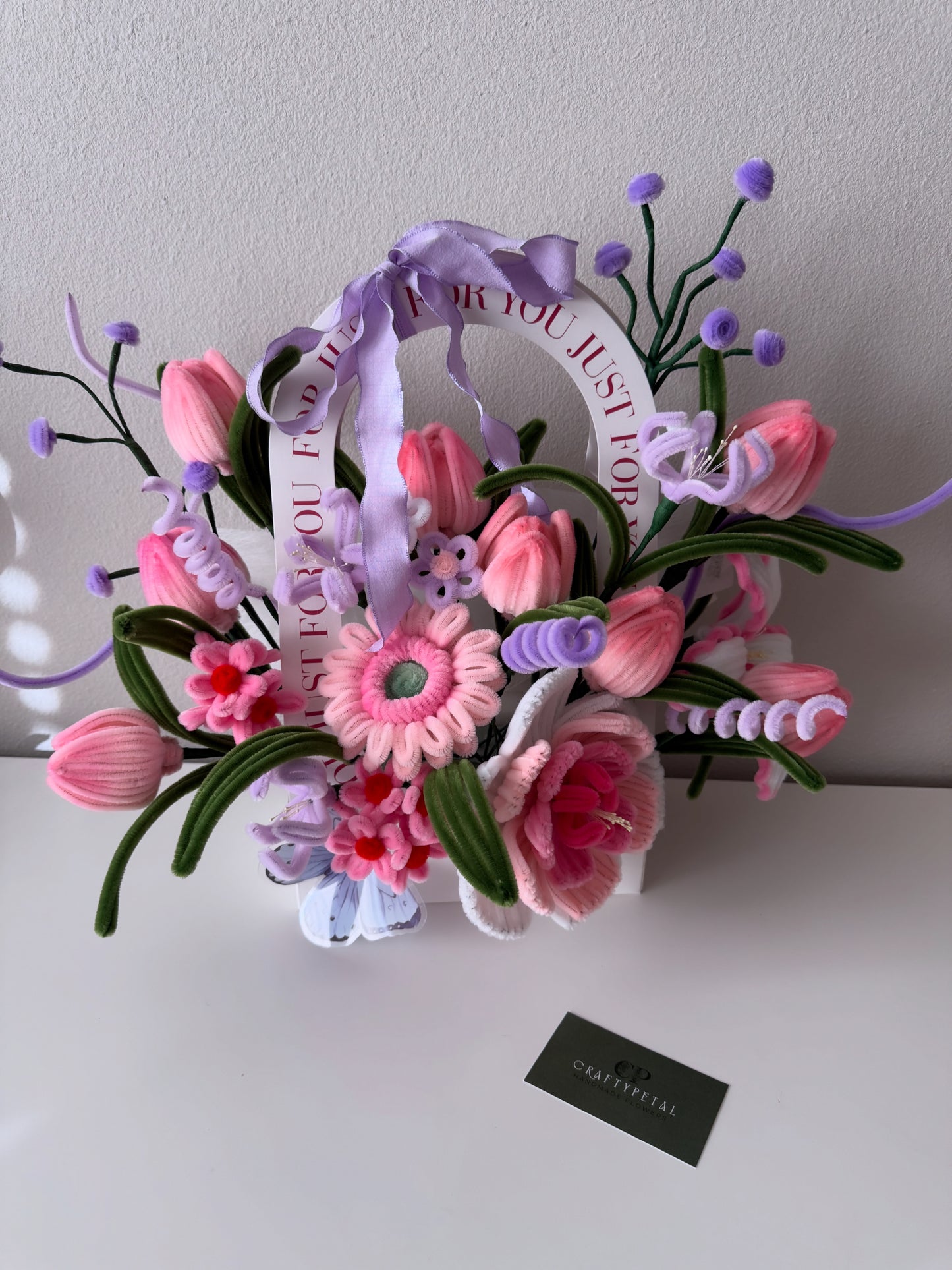 Pastel Tulip Garden Basket